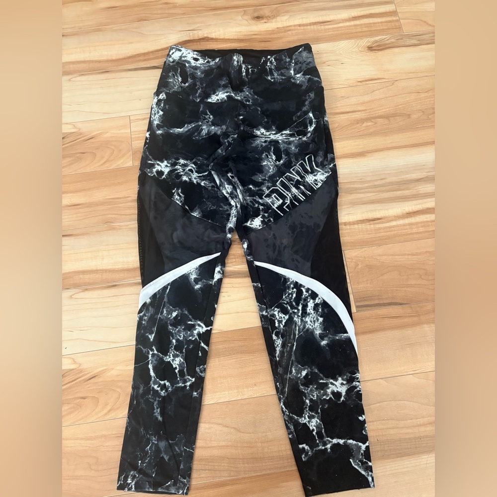 Victoria's Secret Black and White Marble Leggings